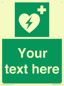 Custom Defibrillator Sign